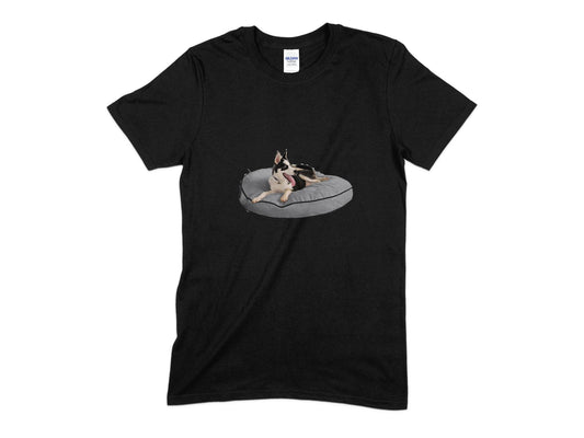 Dog On Bed T-Shirt, Cute Dog Shirt