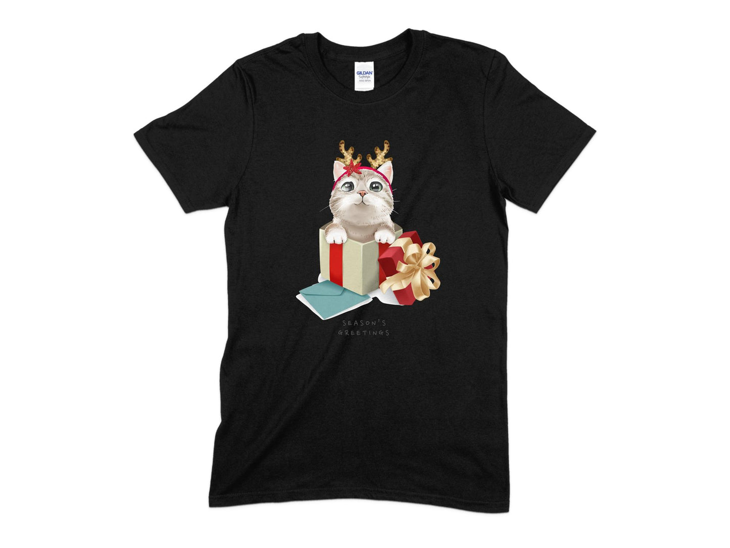 Christmas Cat T-Shirt, Cute Cat Shirt