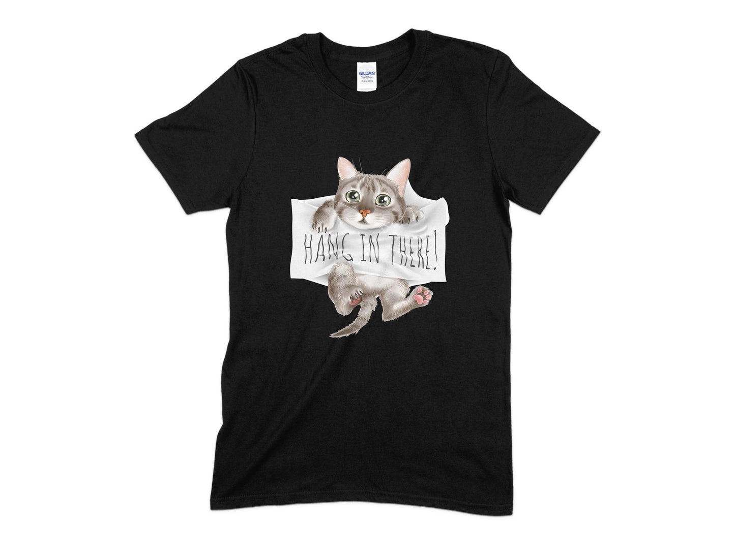 Hang In There Cat T-Shirt, Cute Cat T-Shirt