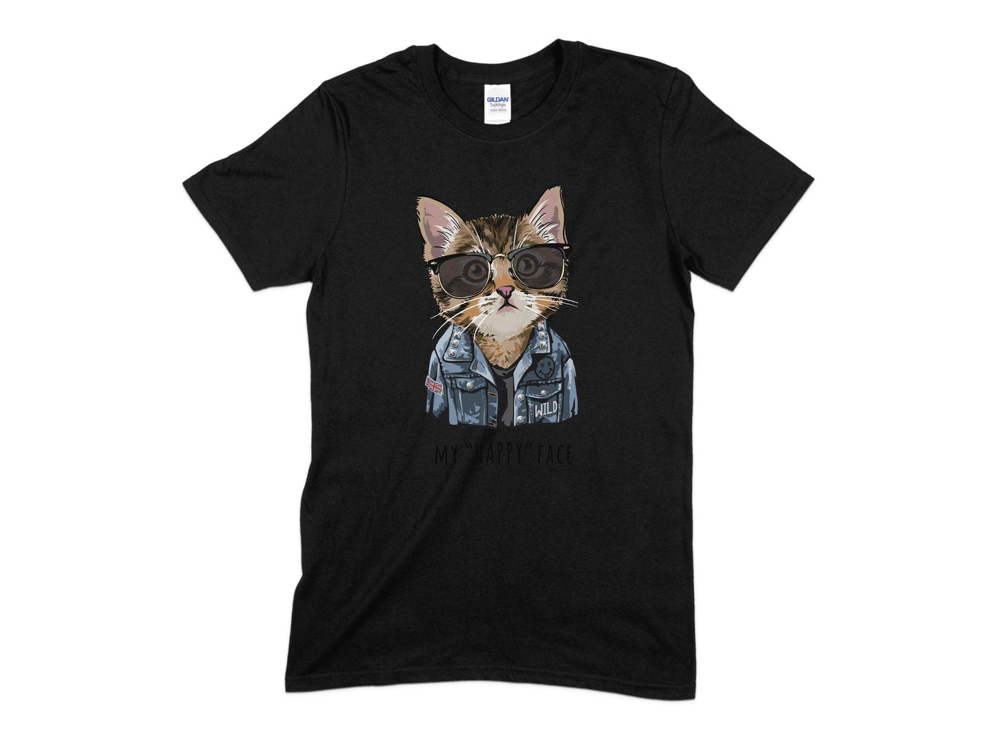 My "Happy" Face T-Shirt, Cute Cat T-Shirt
