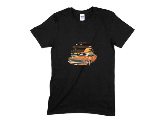 Classic Car On The Beach T-Shirt, Cute Car T-Shirt