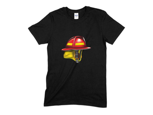 Firefighter Helmet with Mask T-Shirt, Firefighter T-Shirt