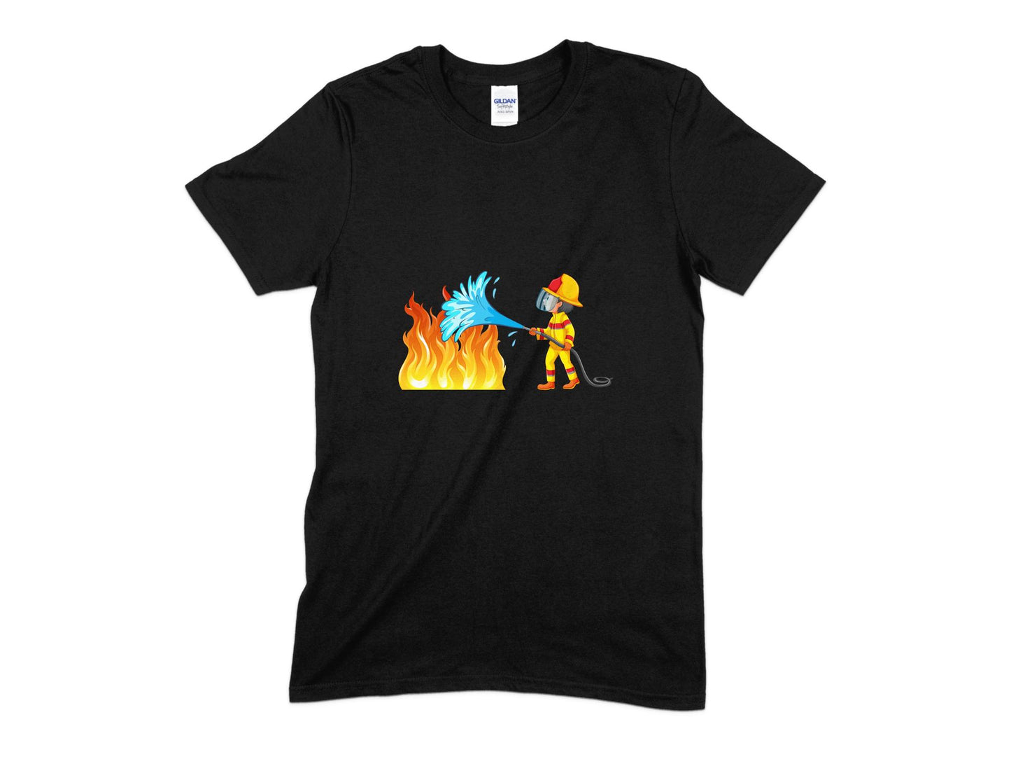 Firefighter Putting Out A Fire T-Shirt, Firefighter T-Shirt