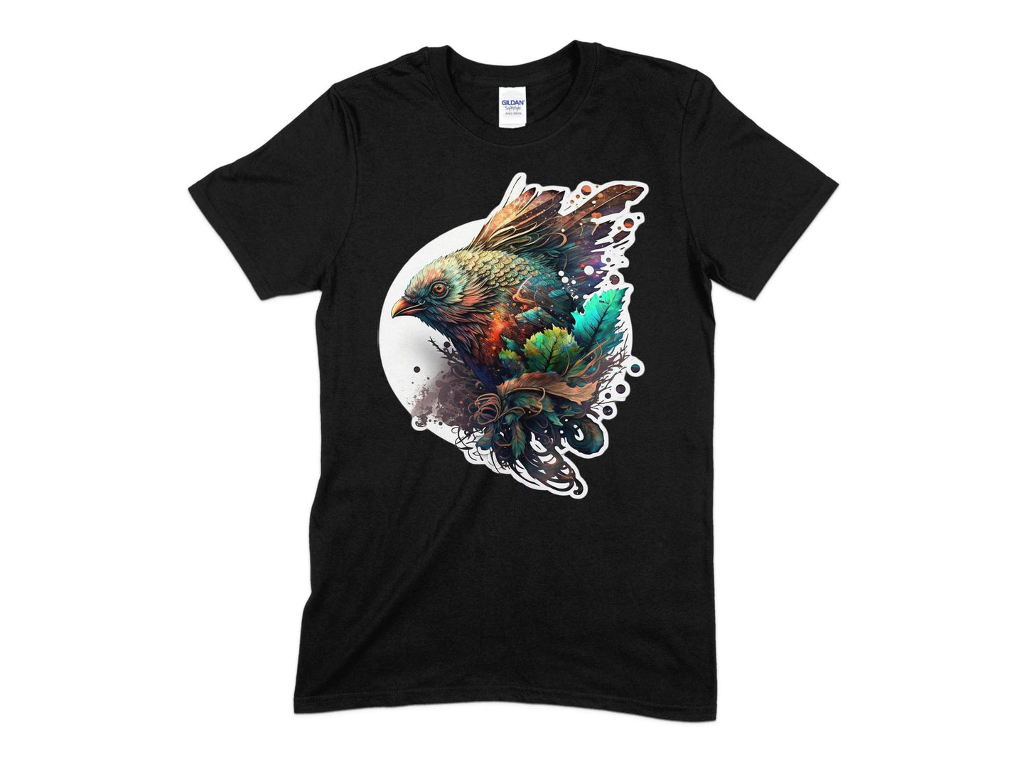 Flying Eagle Bird Shirt, Colorful Forest T-shirt