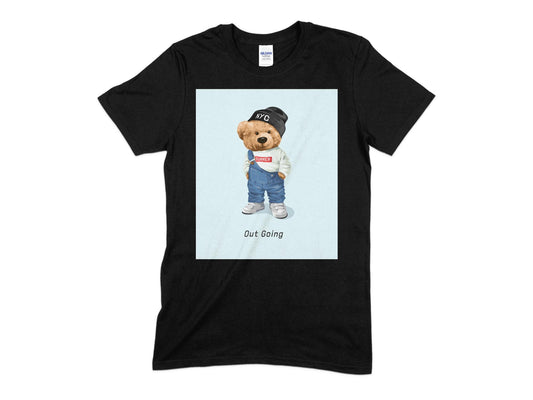 Out Going Cute Teddy Bear Shirt, Animal T-shirt
