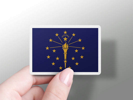 Indiana State Flag Sticker