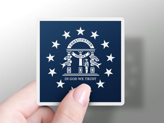Georgia State Flag Sticker