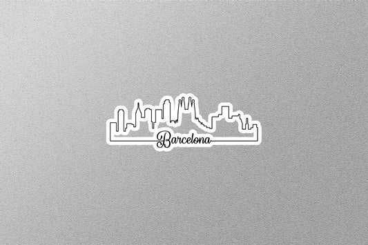 Barcelona Skyline Sticker