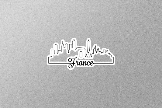 France Skyline Sticker