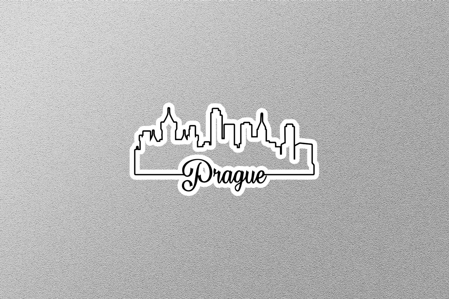 Prague Skyline Sticker