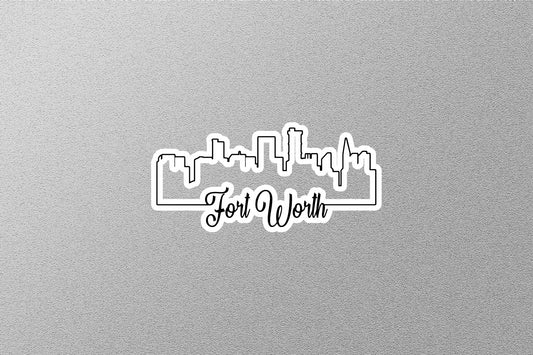 Fort Worth Skyline Sticker